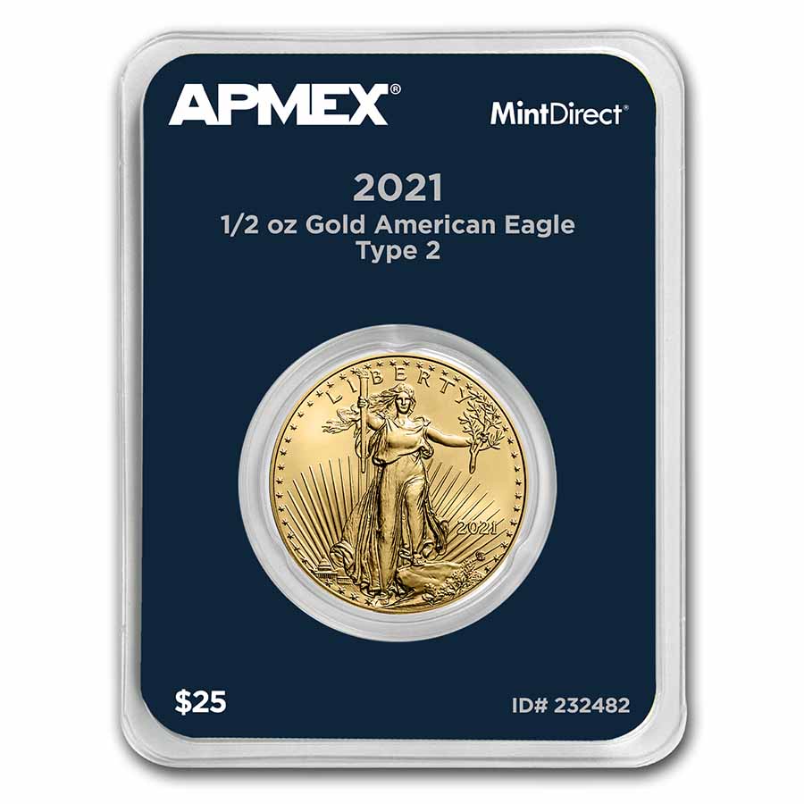 Buy 2021 1/2 oz American Gold Eagle (MintDirect? Single, Type 2)