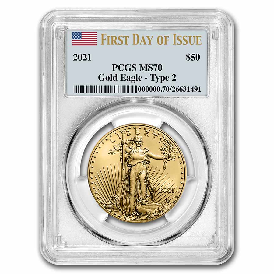 Buy 2021 1 oz American Gold Eagle MS-70 PCGS (FDI, Type 2)