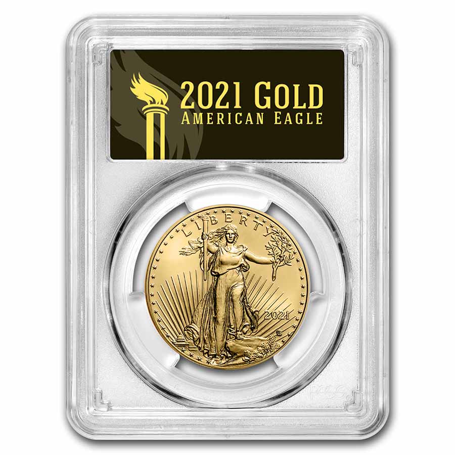 Buy 2021 1 oz Gold Eagle MS-70 PCGS (FDI, Black Label, Type 2)