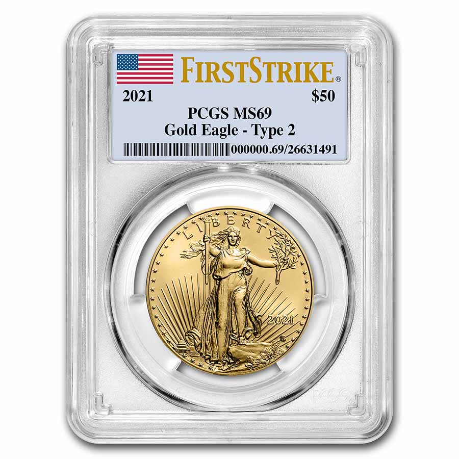 Buy 2021 1 oz American Gold Eagle MS-69 PCGS (FirstStrike?, Type 2)