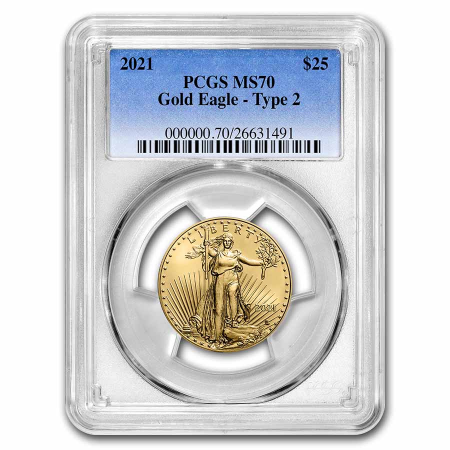 Buy 2021 1/2 oz Gold Eagle MS-70 PCGS (Type 2)