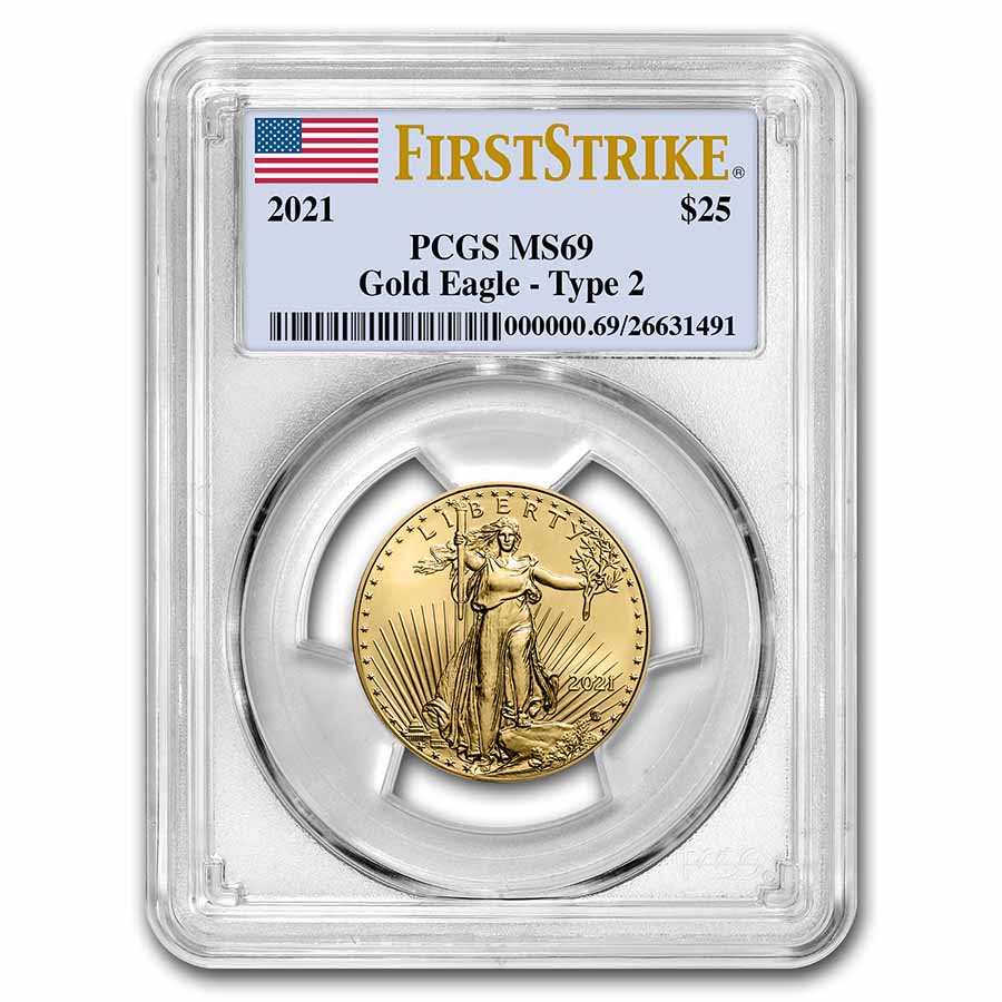 Buy 2021 1/2 oz Amer Gold Eagle MS-69 PCGS FS Type 2