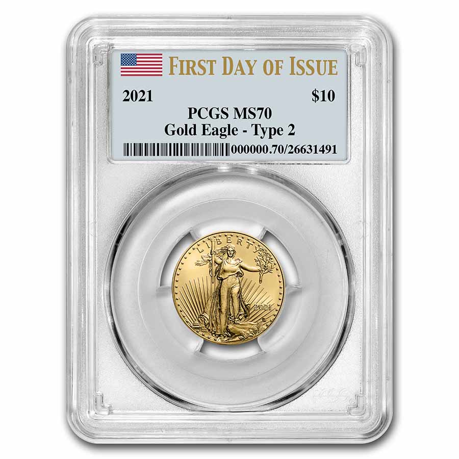 Buy 2021 1/4 oz American Gold Eagle MS-70 PCGS (FDI, Type 2)