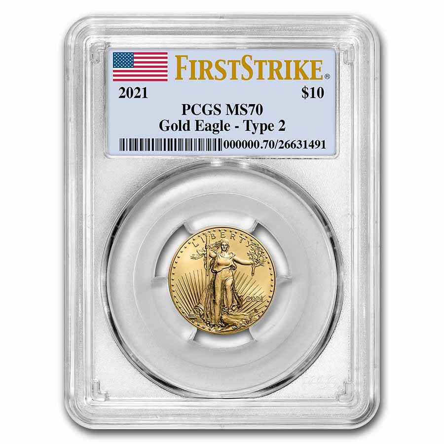 Buy 2021 1/4 oz American Gold Eagle MS-70 PCGS (FirstStrike?, Type 2)