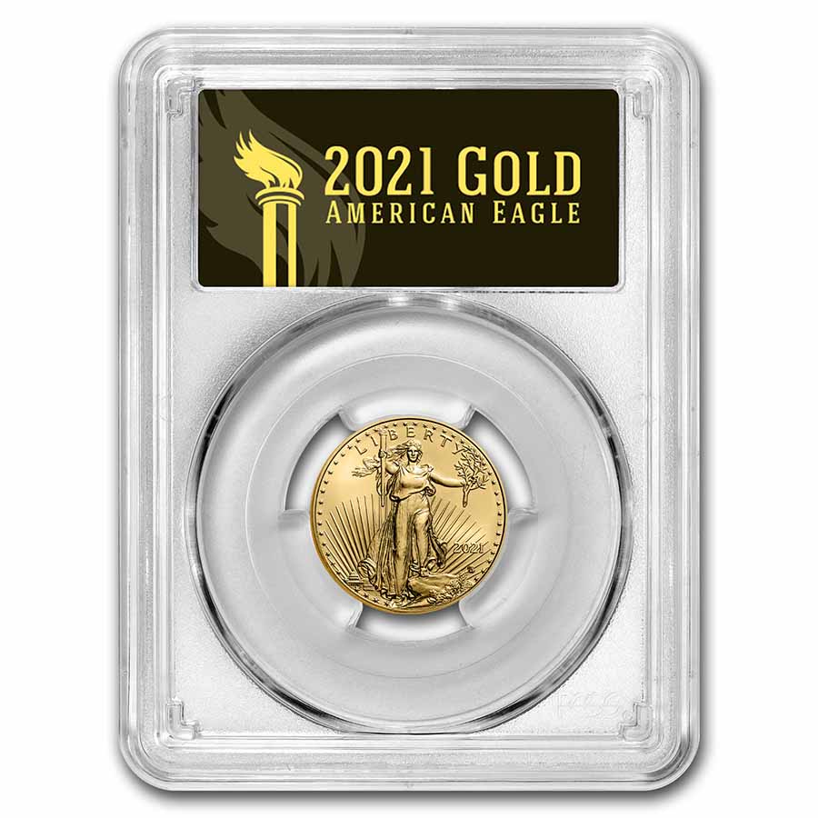 Buy 2021 1/4 oz American Gold Eagle MS-70 PCGS (FS?, Black, Type 2)