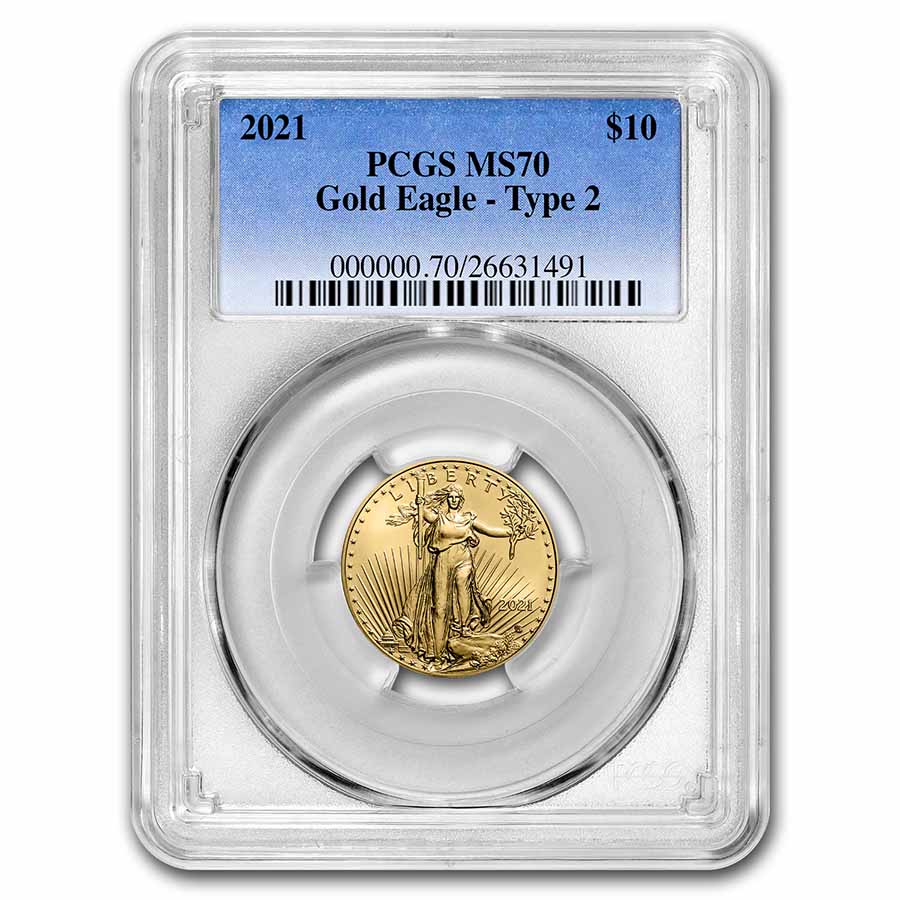 Buy 2021 1/4 oz American Gold Eagle MS-70 PCGS (Type 2)