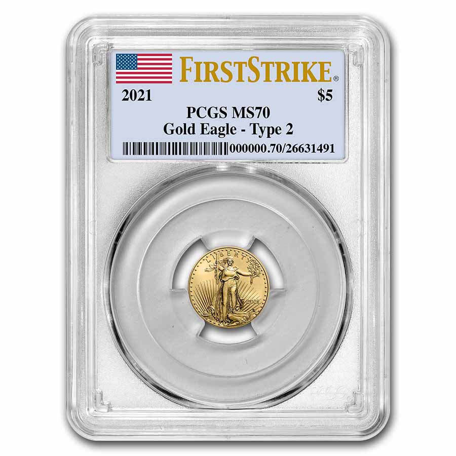 Buy 2021 1/10 oz American Gold Eagle MS-70 PCGS (FS?, Type 2)