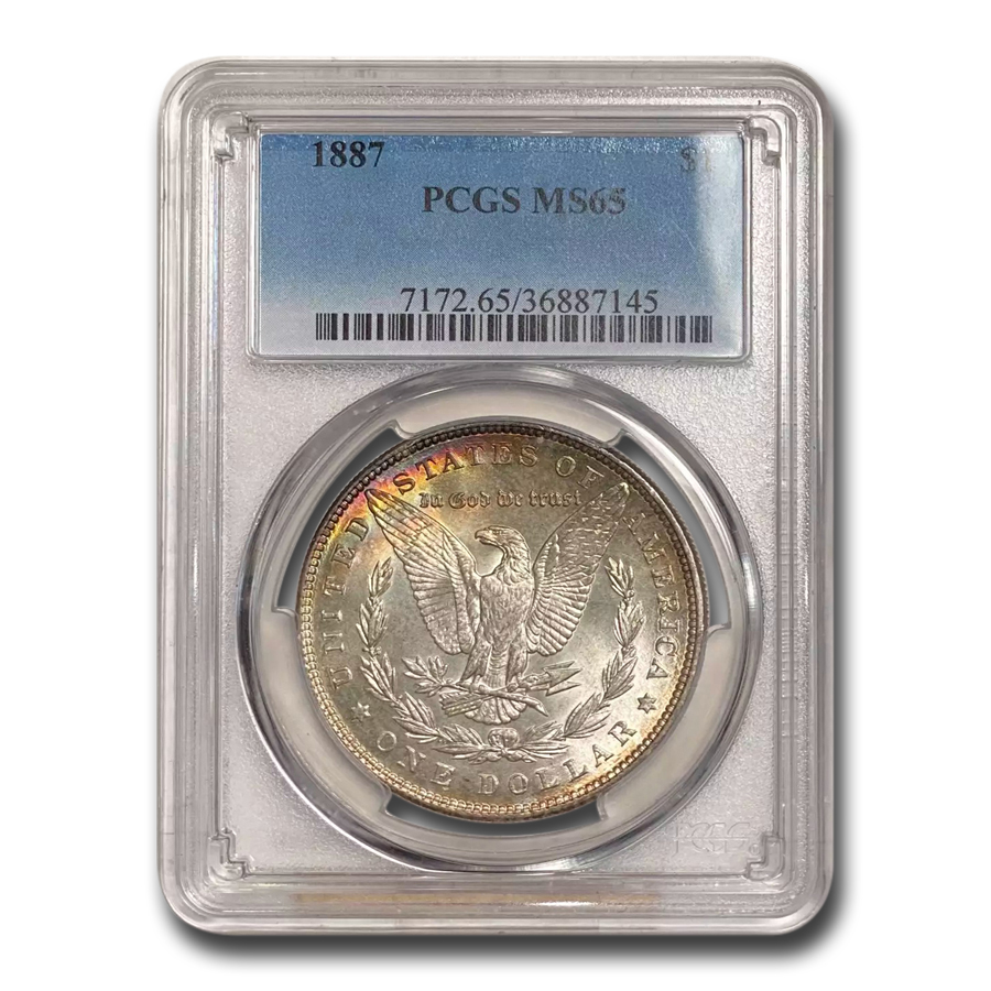 Buy 1887 Morgan Dollar MS-65 PCGS (Beautiful Crescent Toning)