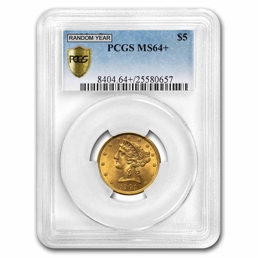 Buy $5 Liberty Gold Half Eagle MS-64+ PCGS (Plus)