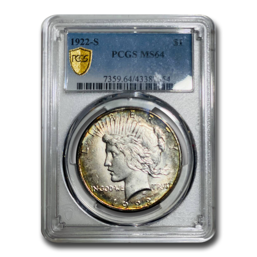 Buy 1922-S Peace Dollar MS-64 PCGS - Click Image to Close