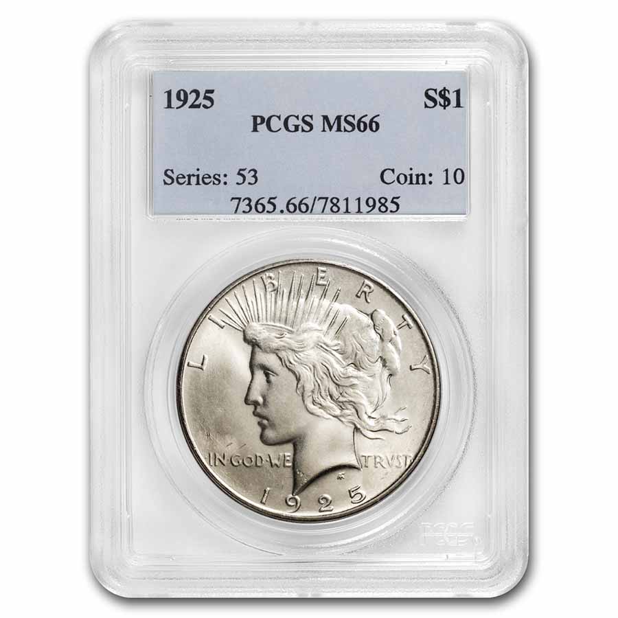 Buy 1925 Peace Dollar MS-66 PCGS