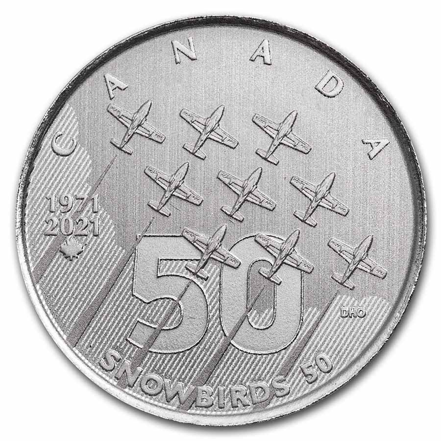 Buy 2021 RCM $5.00 Silver Moments to Hold: The Snowbirds - Click Image to Close