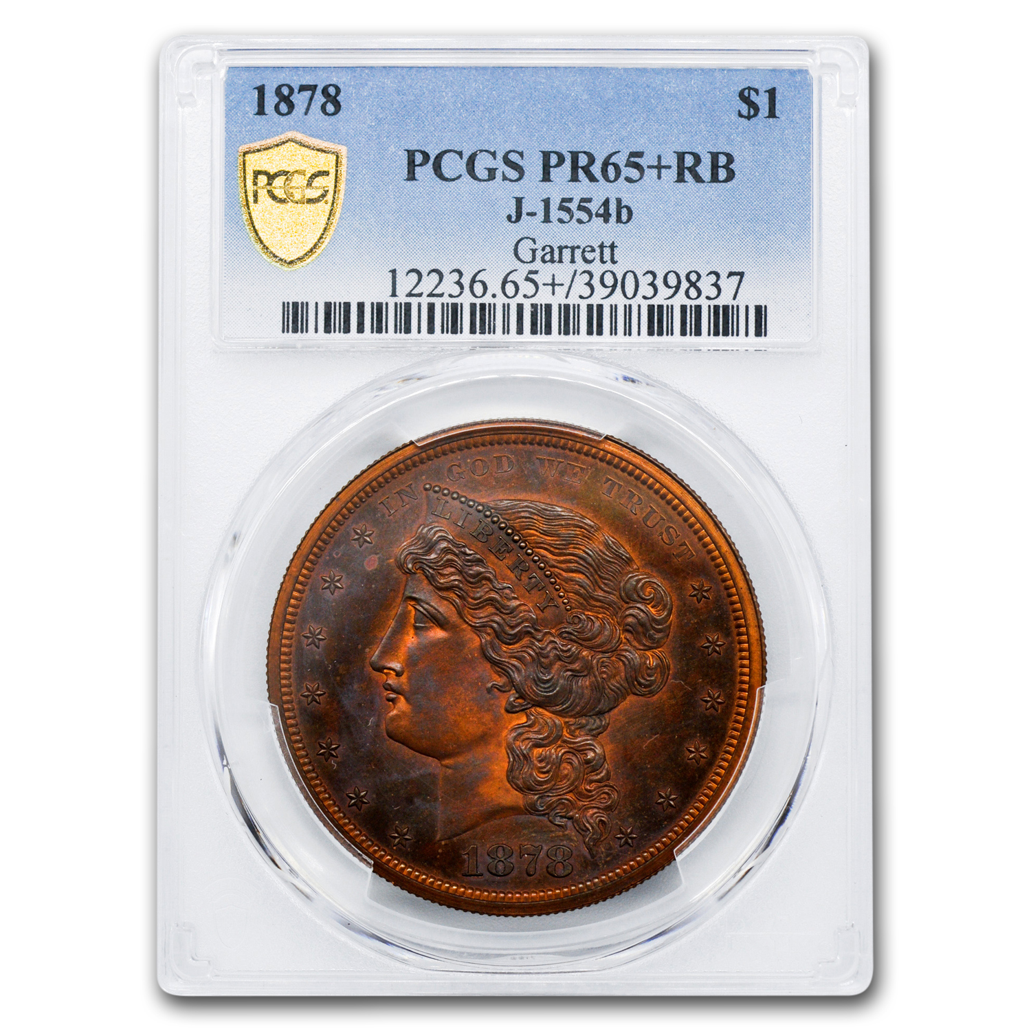 Buy 1878 Pattern Dollar PR-65+ PCGS (Red/Brown, J-1554b)