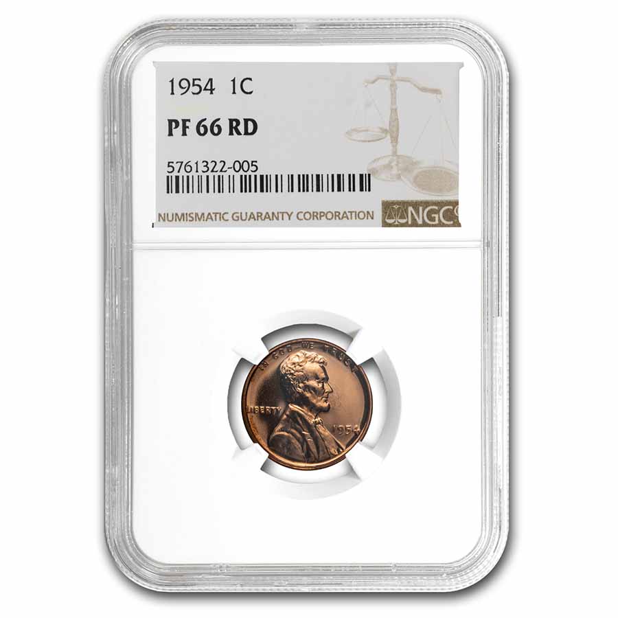 Buy 1954 Lincoln Cent PF-66 NGC (Red)