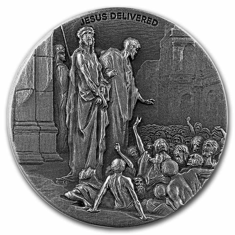 Buy 2021 2 oz Silver Coin - Biblical Series (Jesus Delivered) - Click Image to Close