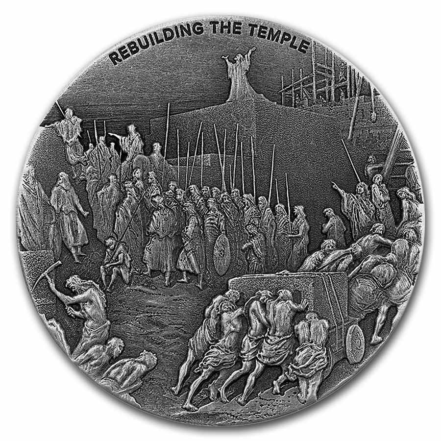 Buy 2021 2 oz Silver Coin - Biblical Series (Rebuilding the Temple) - Click Image to Close