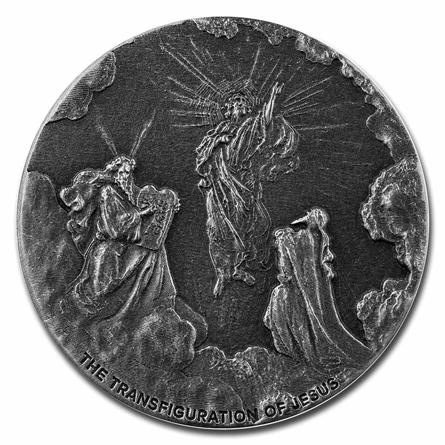 Buy 2021 2 oz Ag Coin - Biblical Series (Transfiguration of Jesus) - Click Image to Close