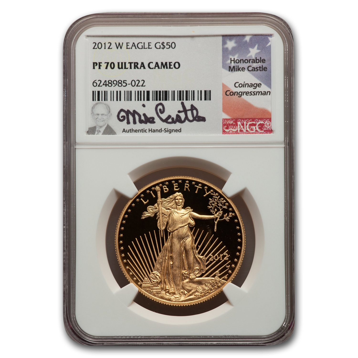 Buy 2012-W 1 oz Proof Gold Eagle PF-70 UCAM NGC (Castle Signed)