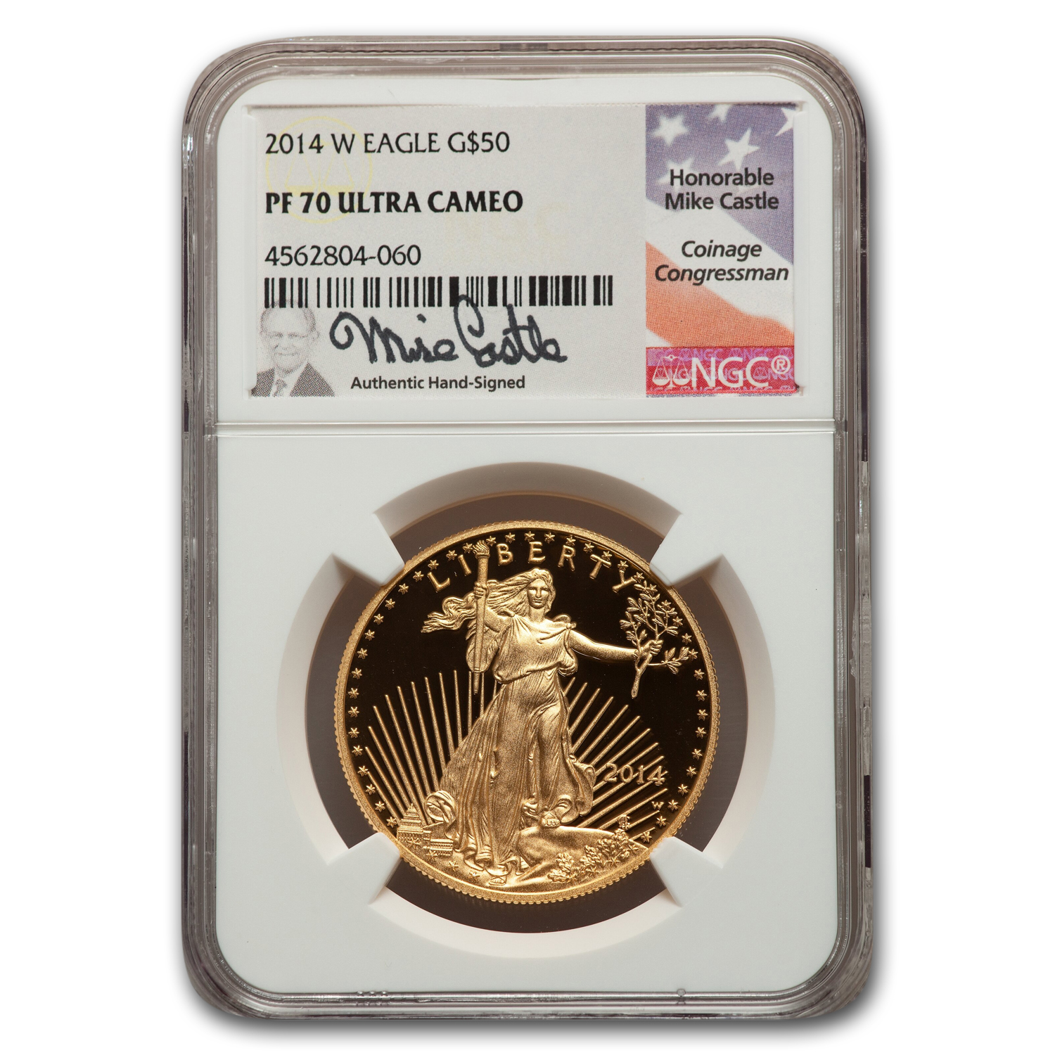 Buy 2014-W 1 oz Proof Gold Eagle PF-70 UCAM NGC (Castle Signed)