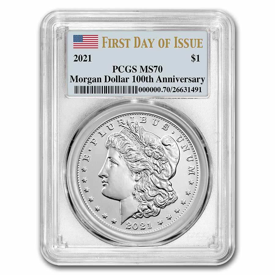 Buy 2021 Silver Morgan Dollar MS-70 PCGS (First Day of Issue)