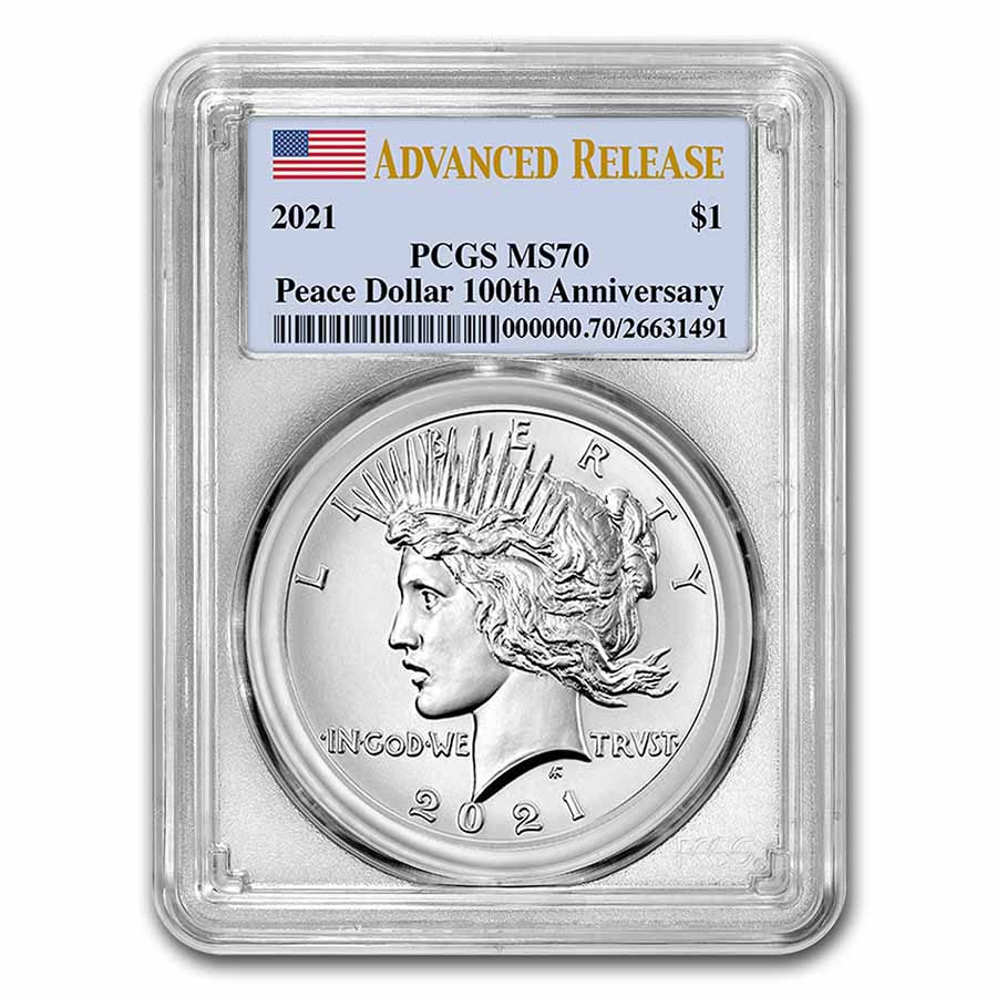 Buy 2021 Silver Peace Dollar MS-70 PCGS (Advanced Releases)