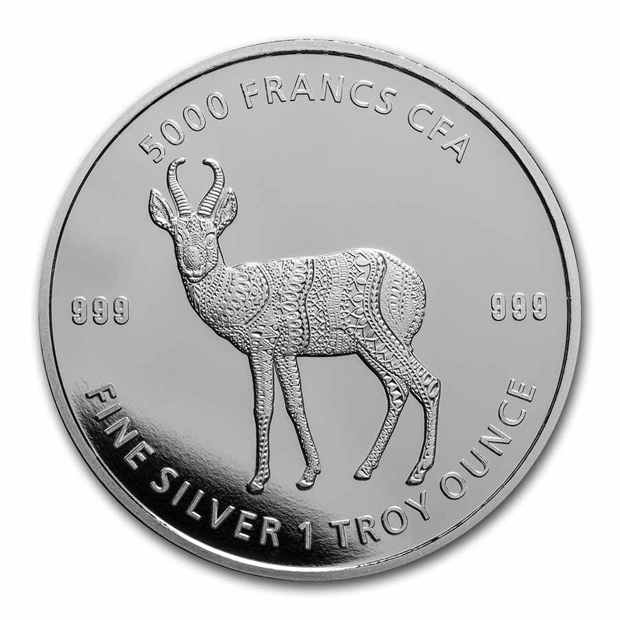 Buy 2021 Republic of Chad 1 oz Silver Mandala Antelope BU