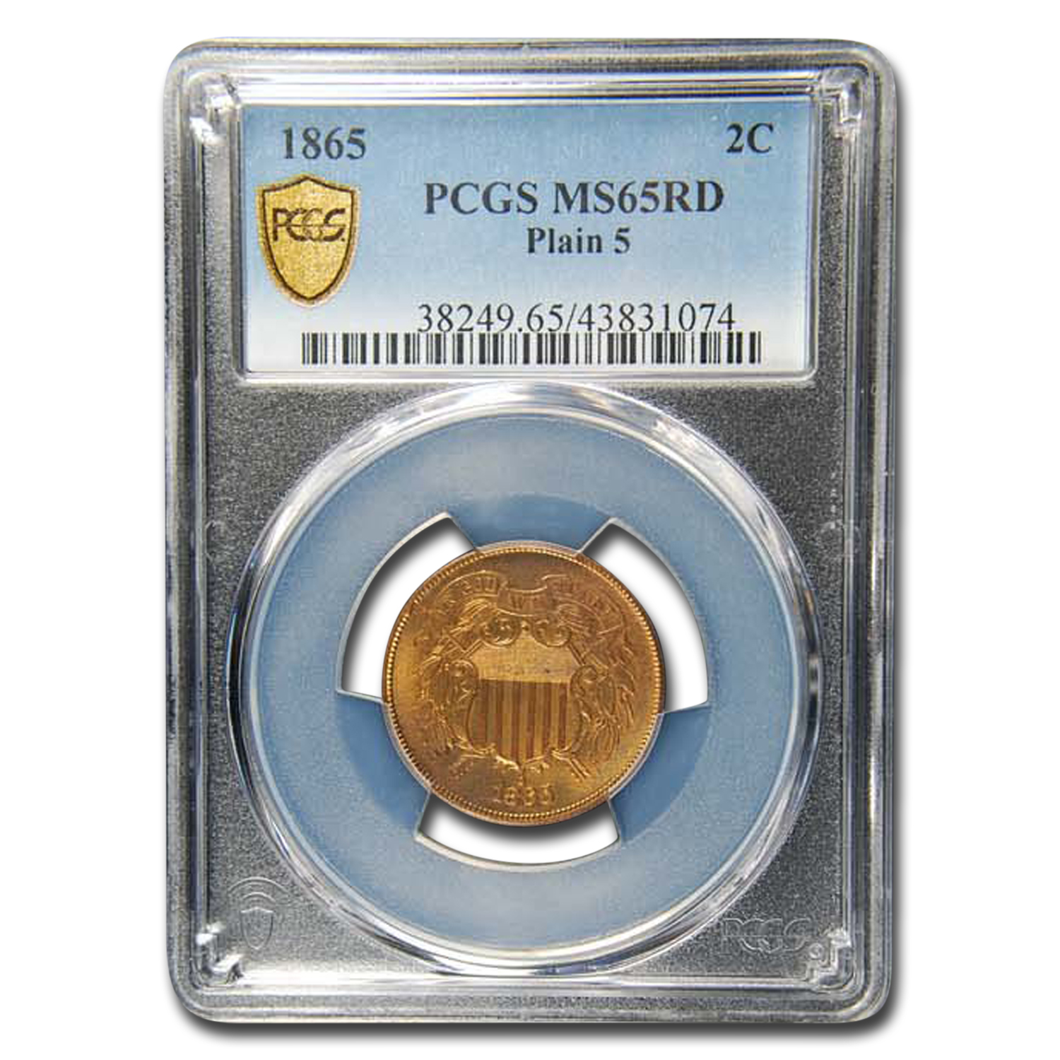 Buy 1865 Two Cent Piece MS-65 PCGS (Red)