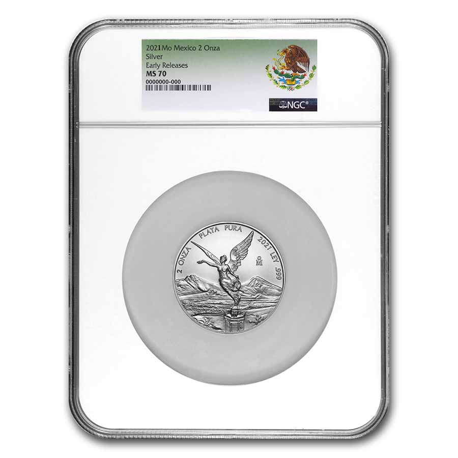 Buy 2021 Mexico 2 oz Silver Libertad MS-70 NGC (Early Release)