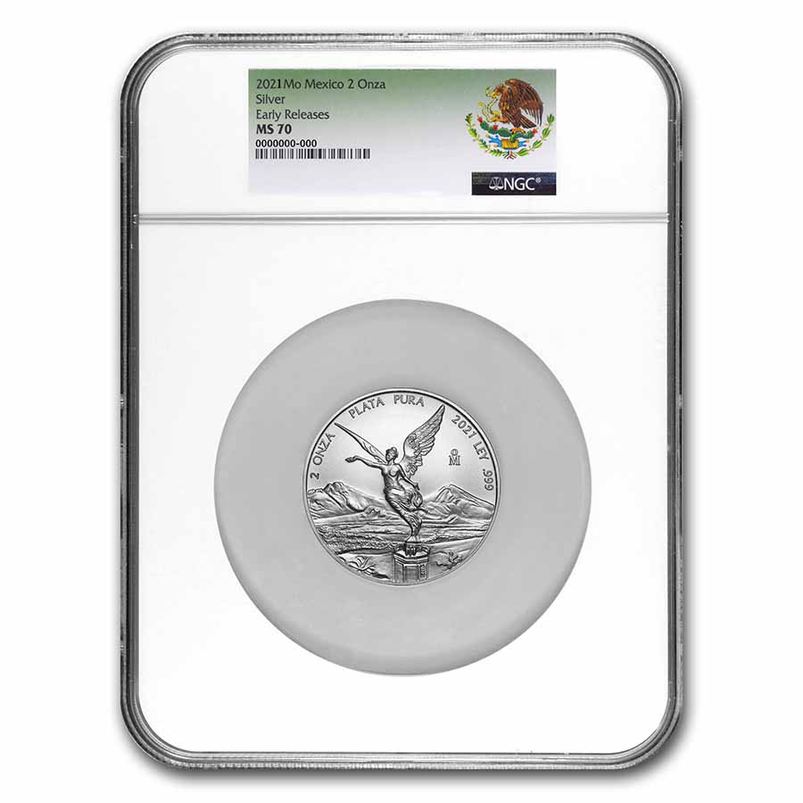 Buy 2021 Mexico 2 oz Silver Libertad MS-70 NGC (Early Release) - Click Image to Close