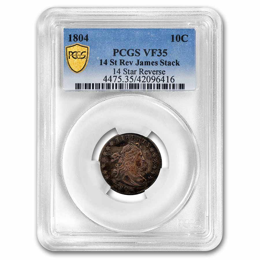 Buy 1804 Draped Bust Dime VF-35 PCGS (14 Stars Reverse) - Click Image to Close
