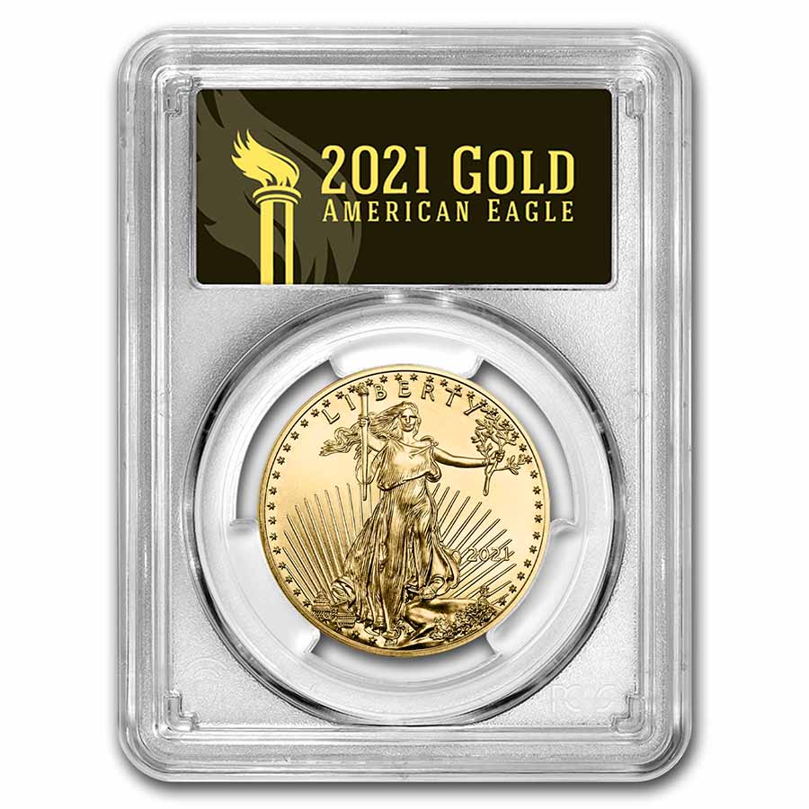 Buy 2021 1 oz Gold Eagle MS-70 PCGS (Type 1, Last Day, Black)