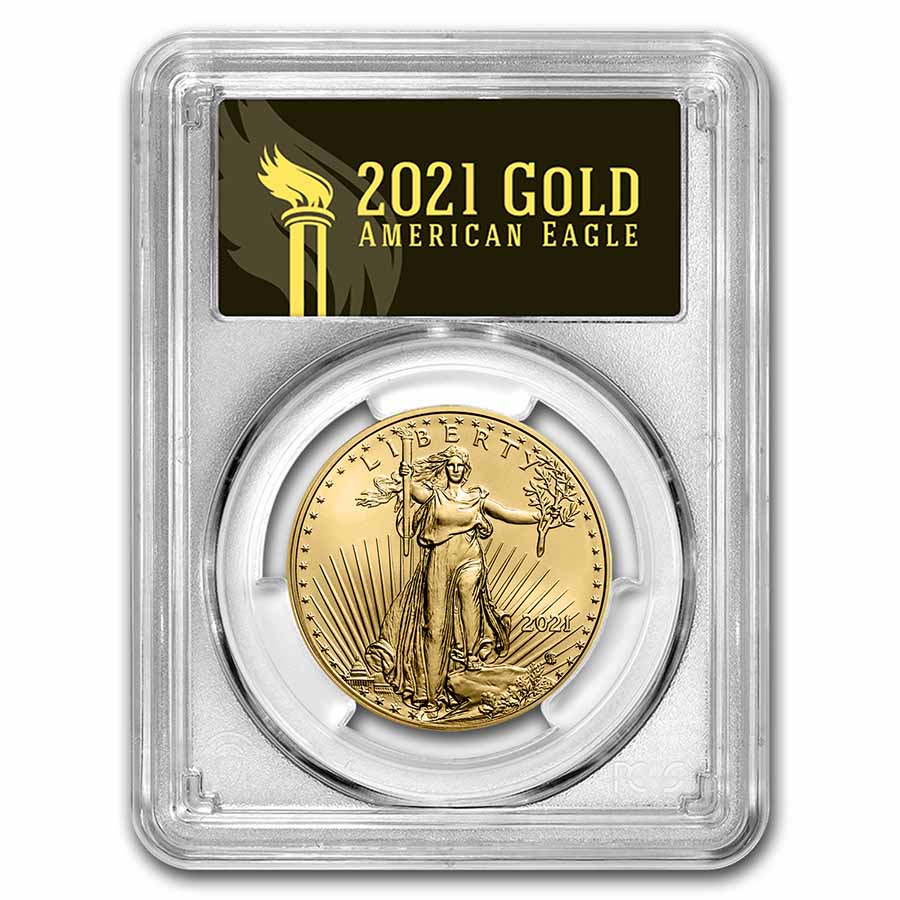 Buy 2021 1 oz Gold Eagle MS-70 PCGS (Type 2, First Day, Black)