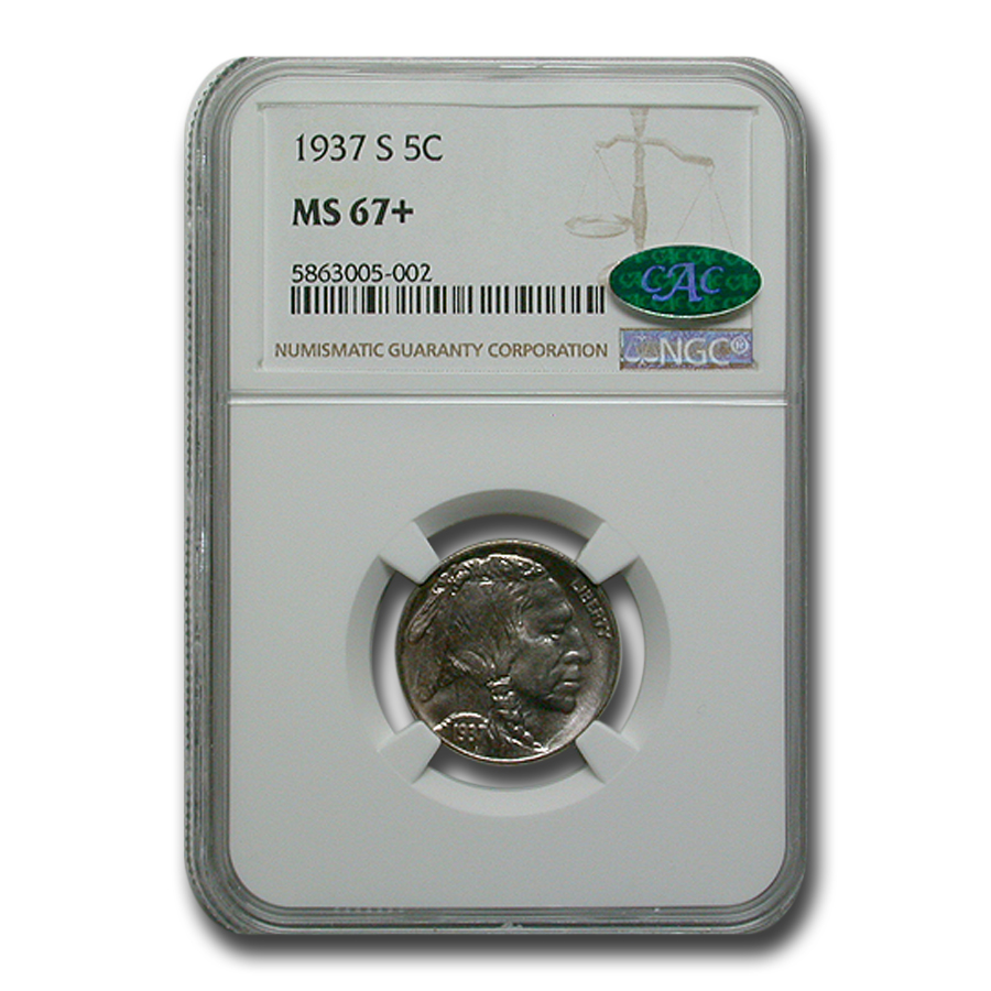Buy 1937-S Buffalo Nickel MS-67+ NGC CAC