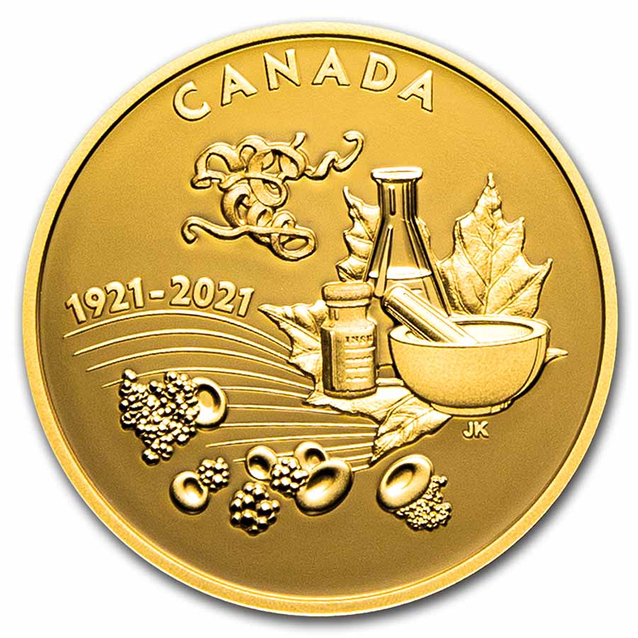 Buy 2021 Canada 1 oz Gold $200 The Discovery of Insulin - Click Image to Close