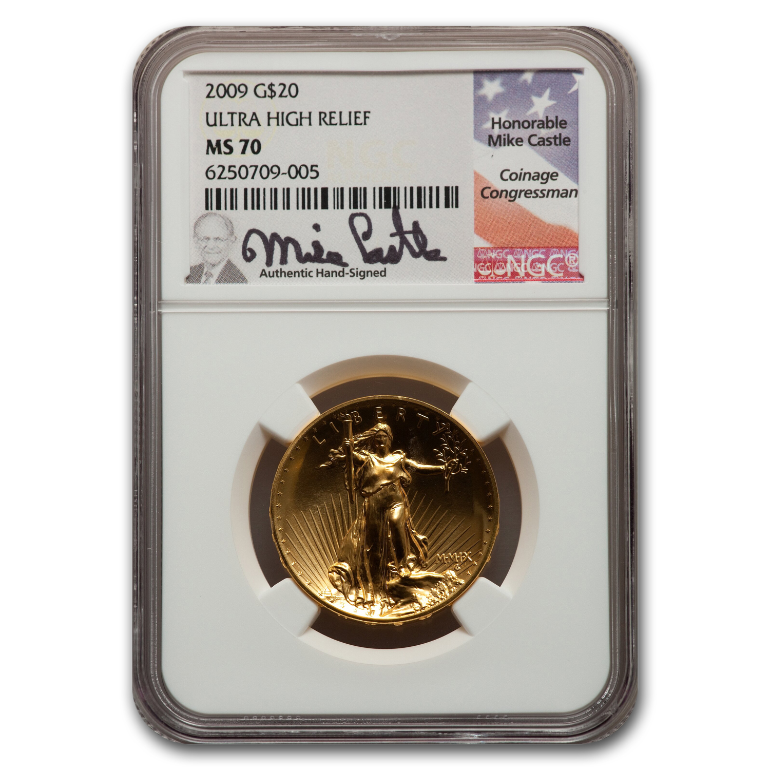 Buy 2009 (MMIX) UHR Double Eagle MS-70 PCGS (Mike Castle Signed)