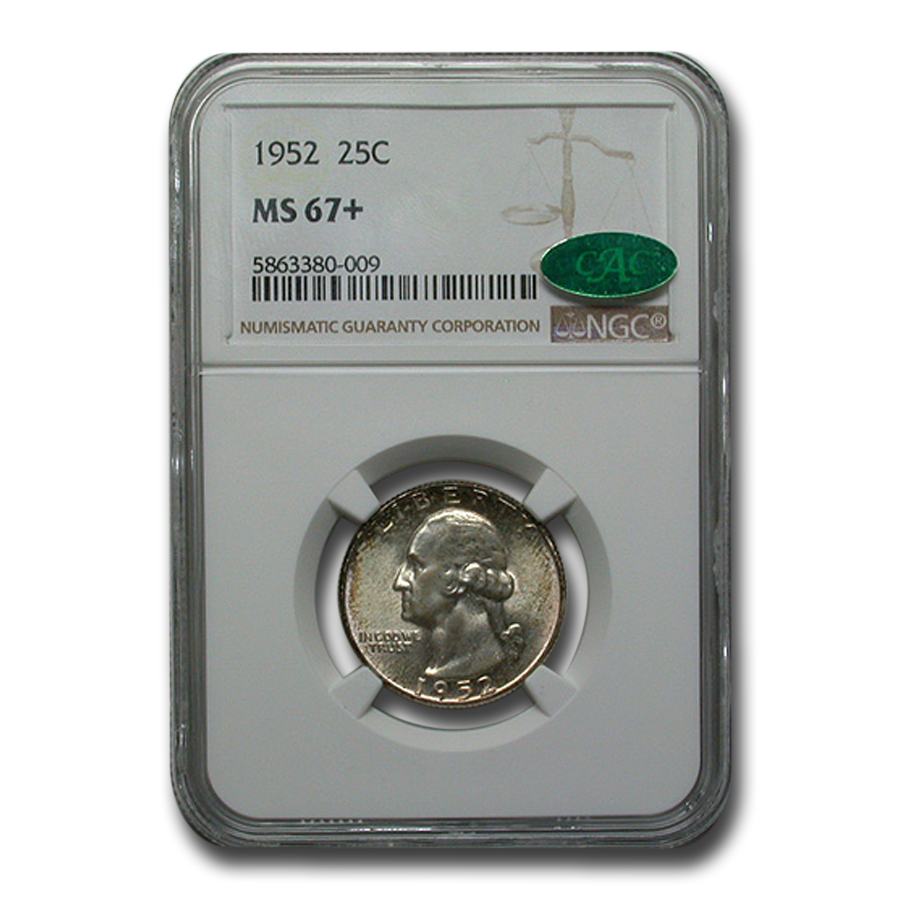 Buy 1952 Washington Quarter MS-67+ NGC CAC