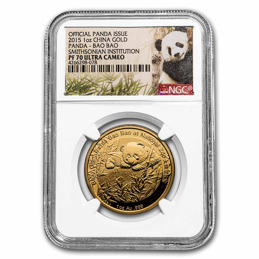 Buy 2015 China 1 oz Gold Panda PF-70 NGC (Bao Bao)