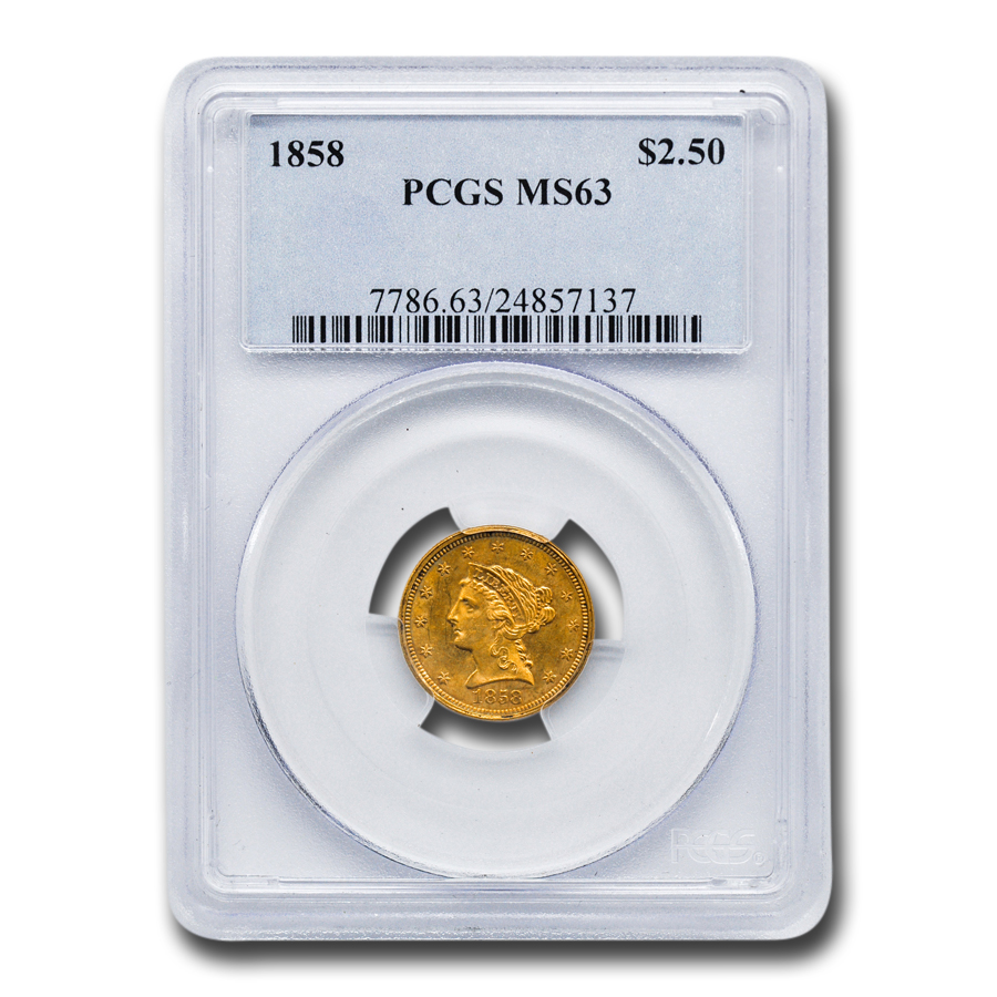 Buy 1858 $2.50 Liberty Gold Quarter Eagle MS-63 PCGS