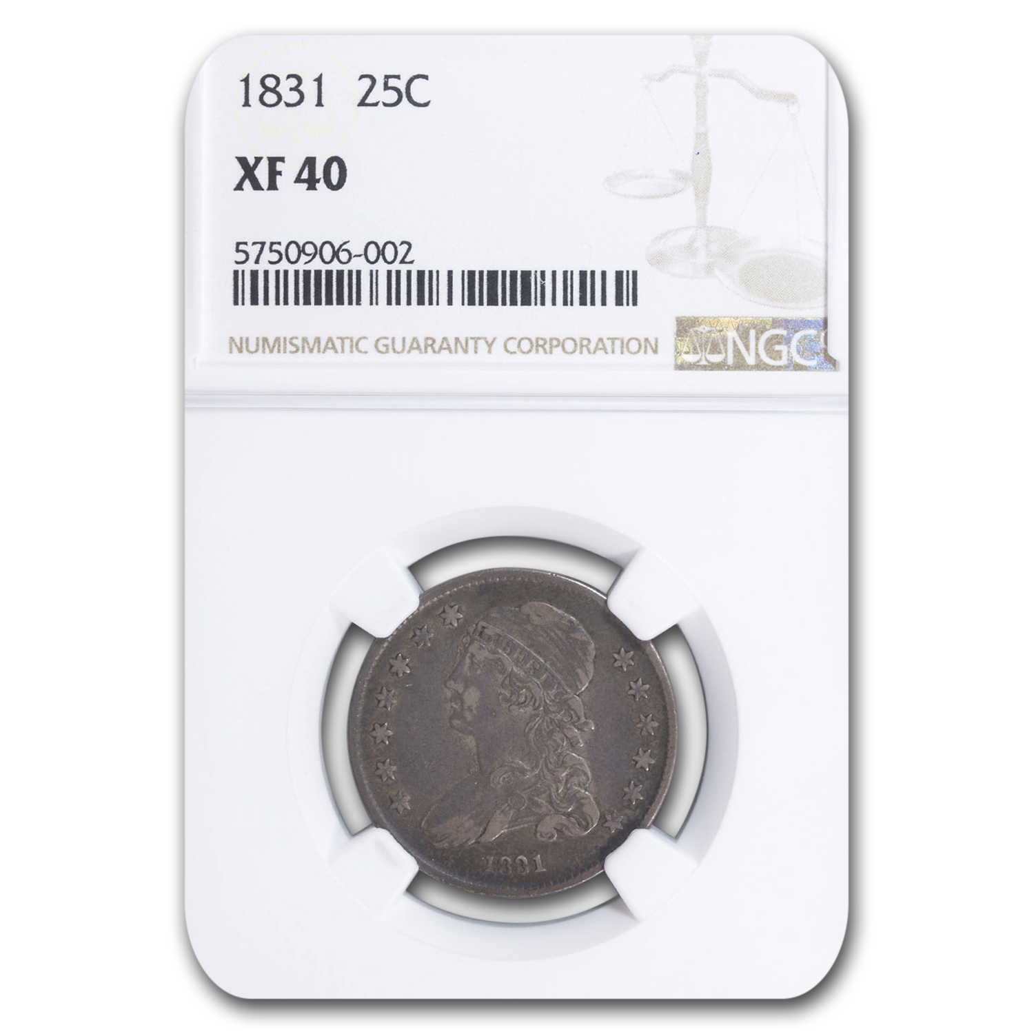 Buy 1831 Capped Bust Quarter XF-40 NGC