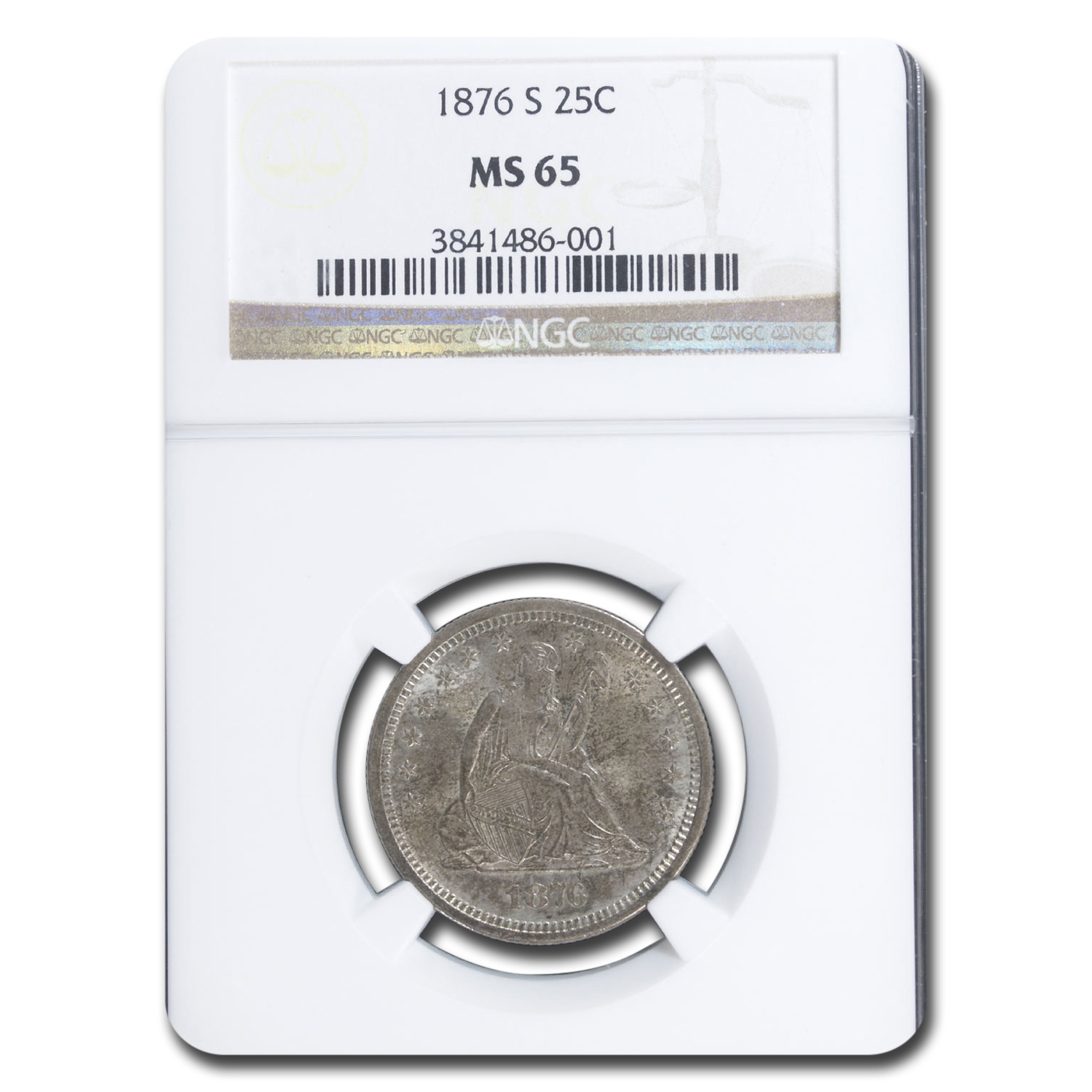 Buy 1876-S Liberty Seated Quarter MS-65 NGC