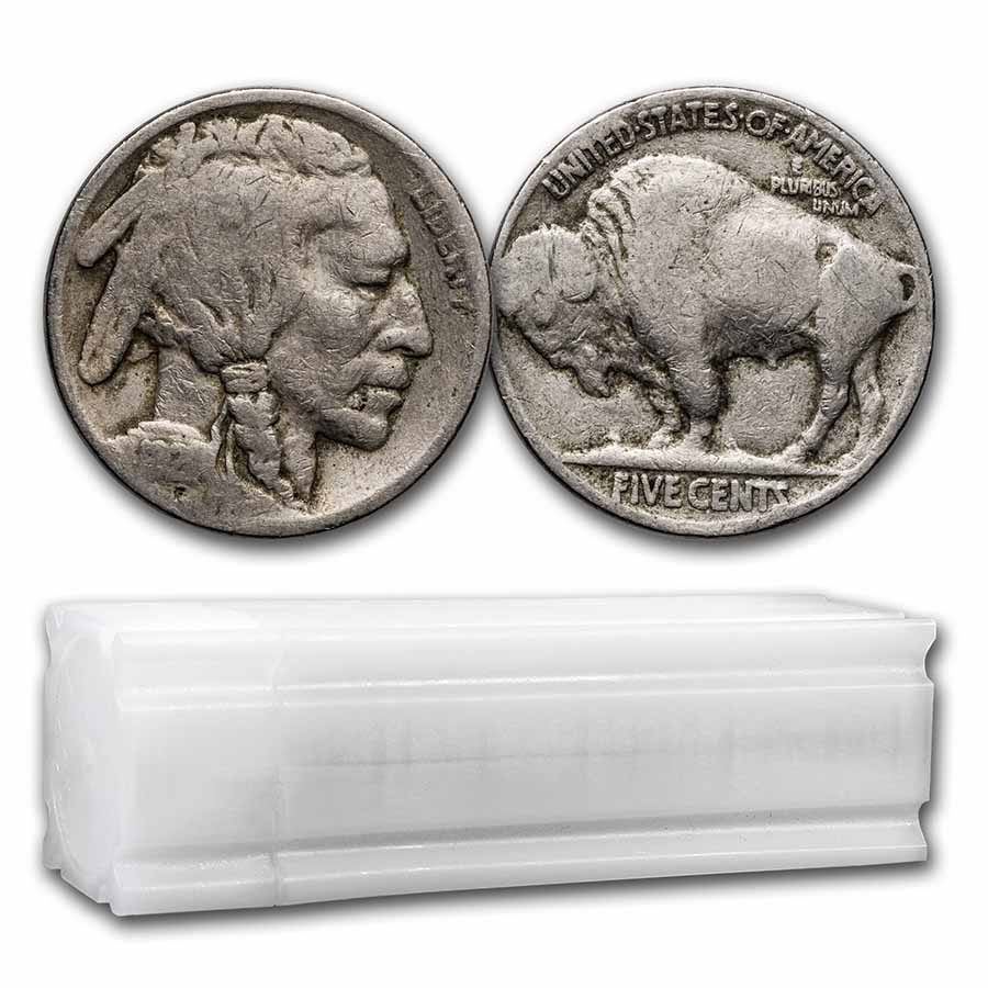 Buy 1921 Buffalo Nickel 40-Coin Roll Avg Circ