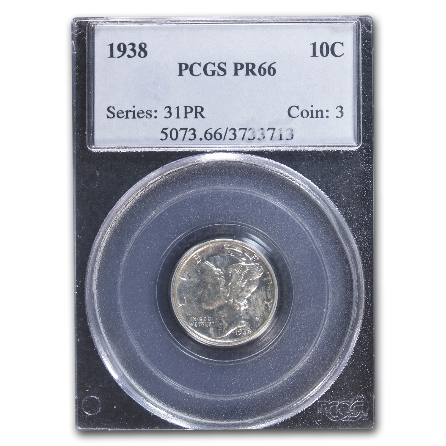 Buy 1938 Mercury Dime PR-66 PCGS