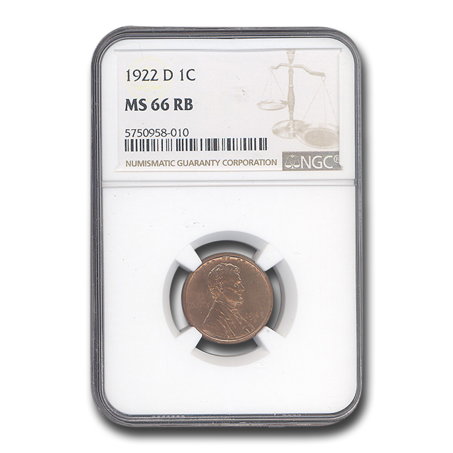 Buy 1922-D Lincoln Cent MS-66 NGC (Red/Brown)
