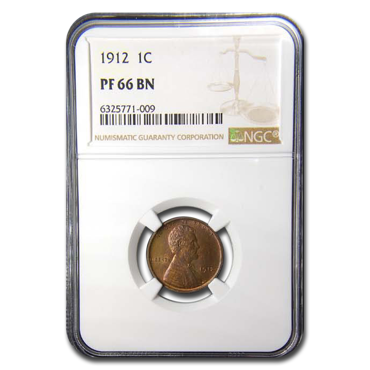 Buy 1912 Lincoln Cent PF-66 NGC (Brown)