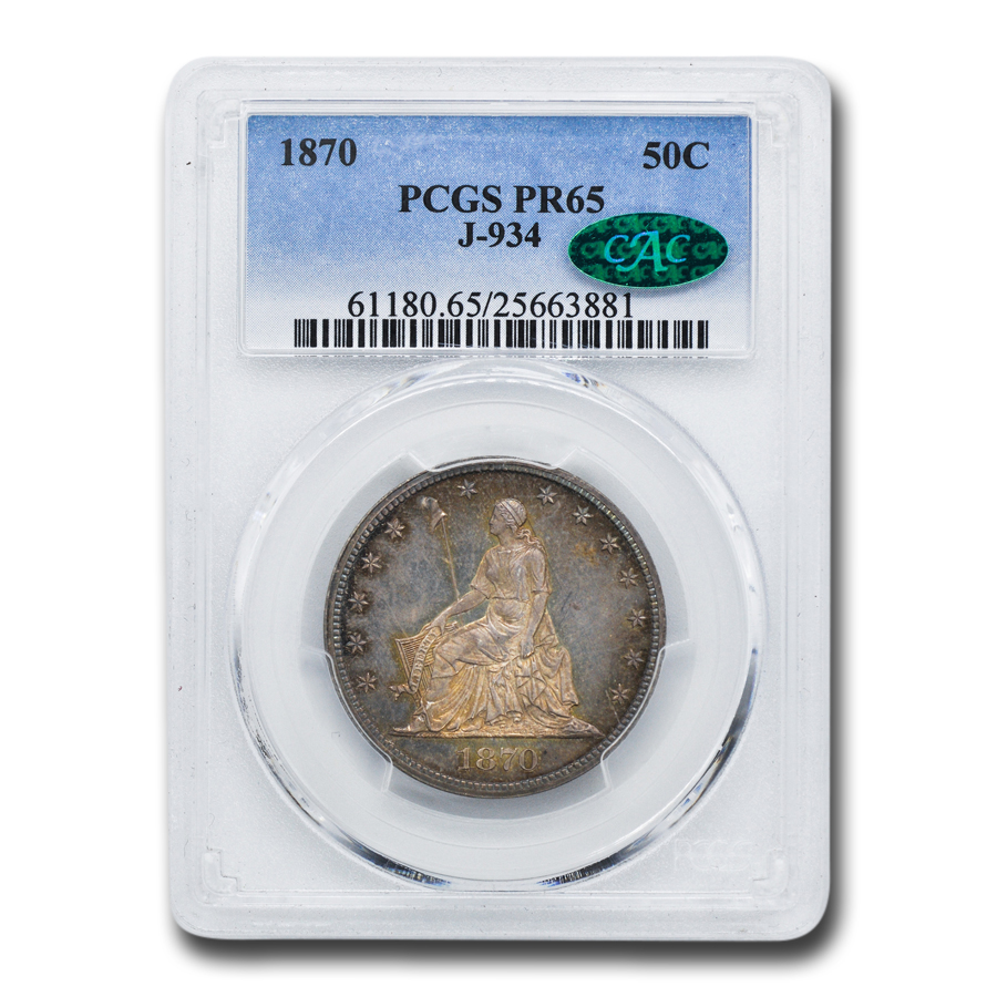 Buy 1870 Half Dollar Pattern PR-65 PCGS CAC (J-934)