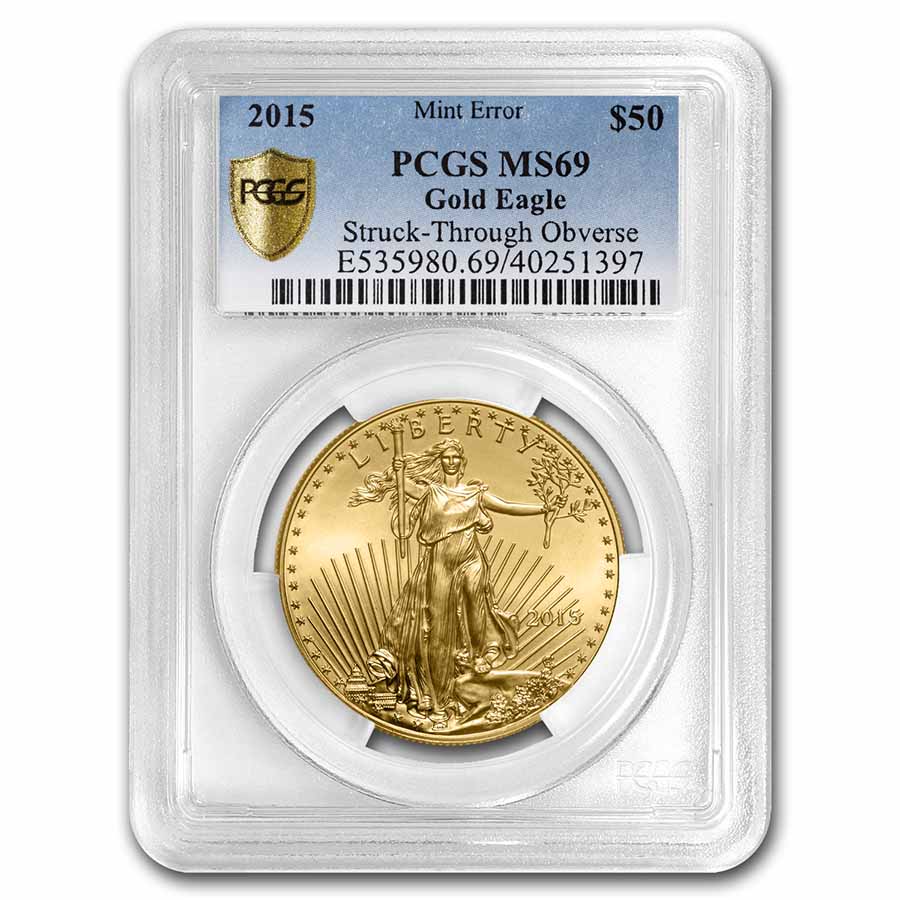 Buy 2015 1 oz Am Gold Eagle MS-69 Er Obv Struck-Thru