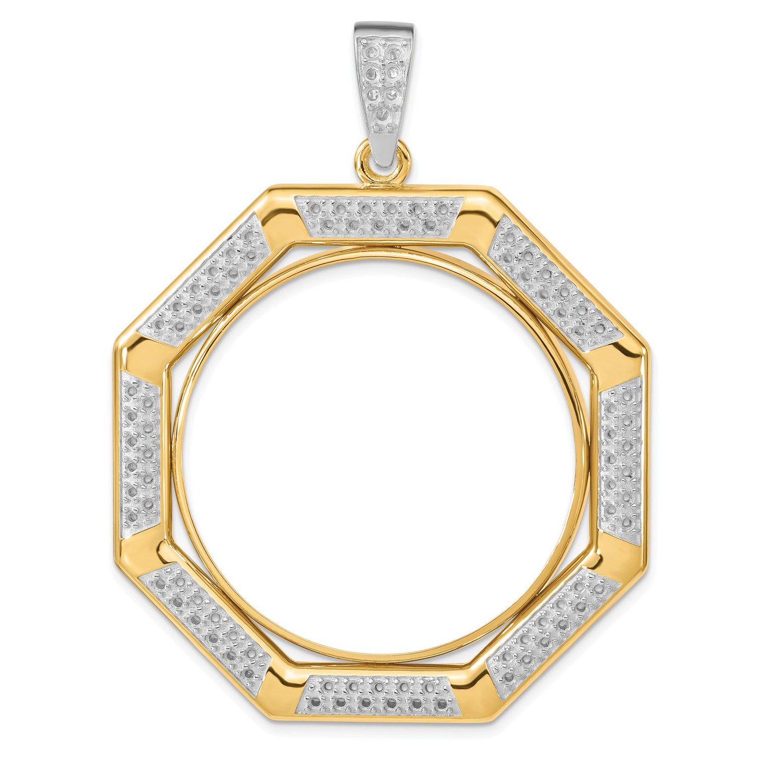 Buy 14K Two-tone Dia Octa 34.2 mm Prong Cn Bezel Mtg