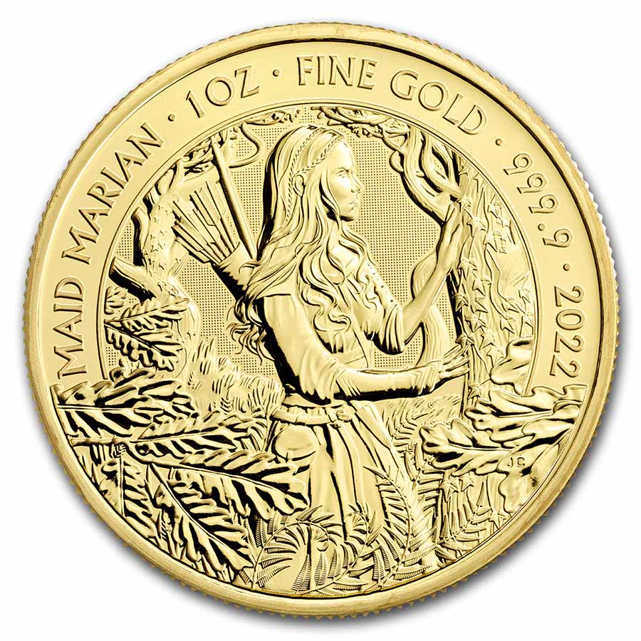 Buy 2022 Great Britain 1 oz Gold Myths & Legends: Maid Marian BU - Click Image to Close