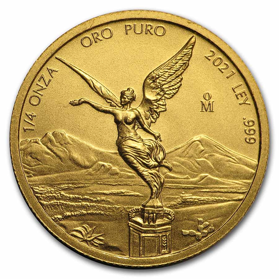 Buy 2021 Mexico 1/4 oz Gold Libertad BU - Click Image to Close