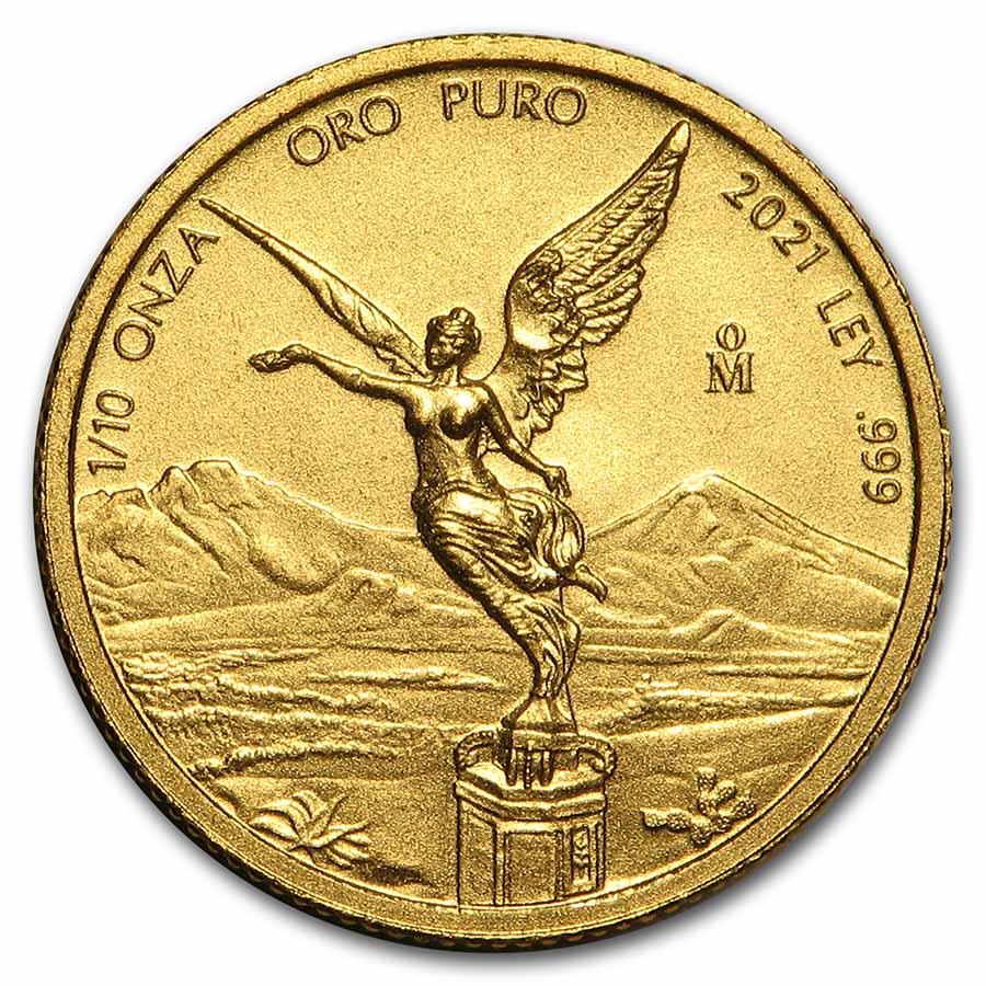 Buy 2021 Mexico 1/10 oz Gold Libertad BU - Click Image to Close